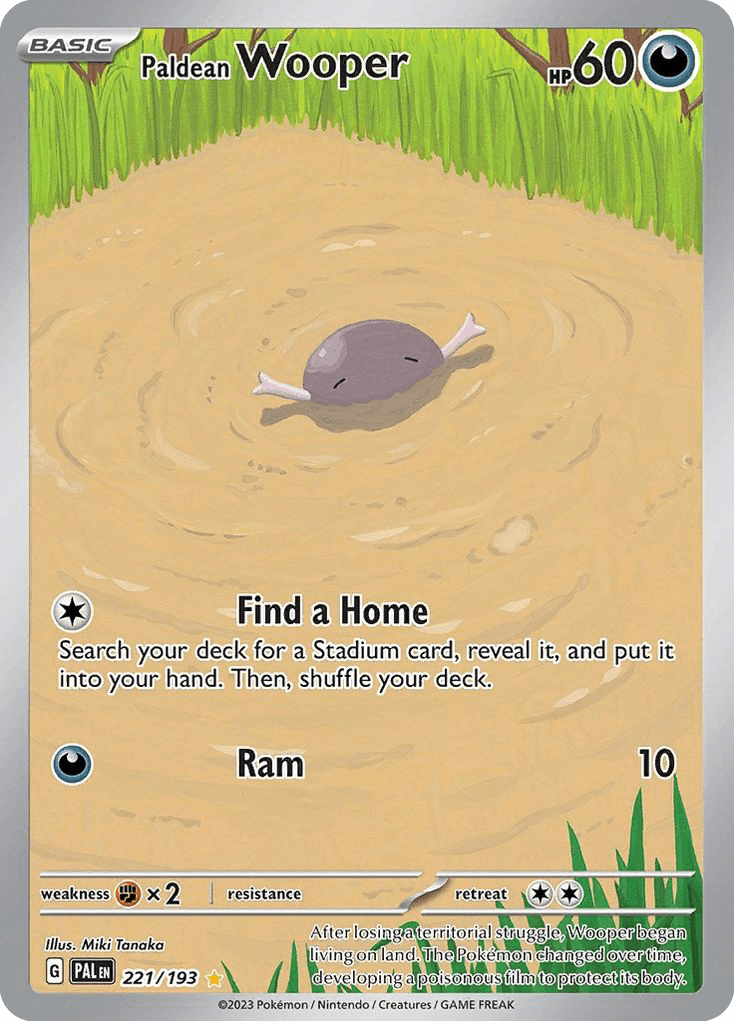 Paldean Wooper printed card