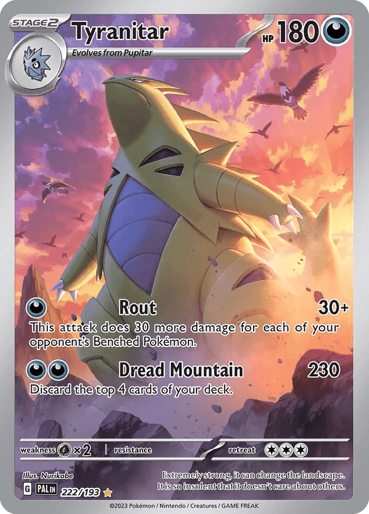 Tyranitar printed card