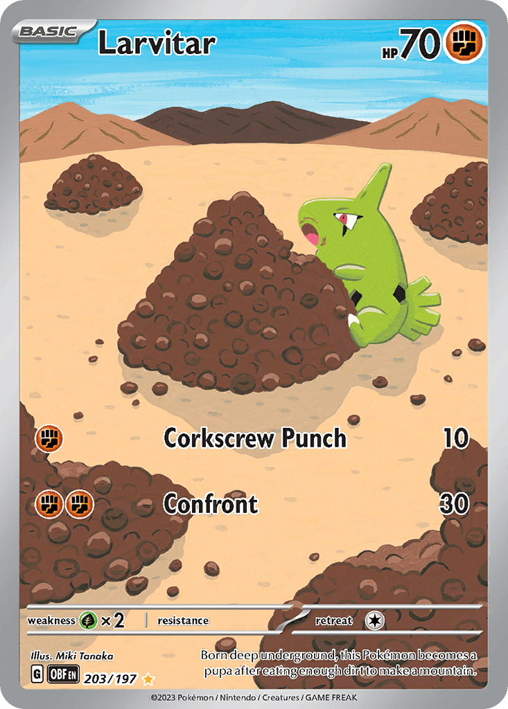 Larvitar printed card