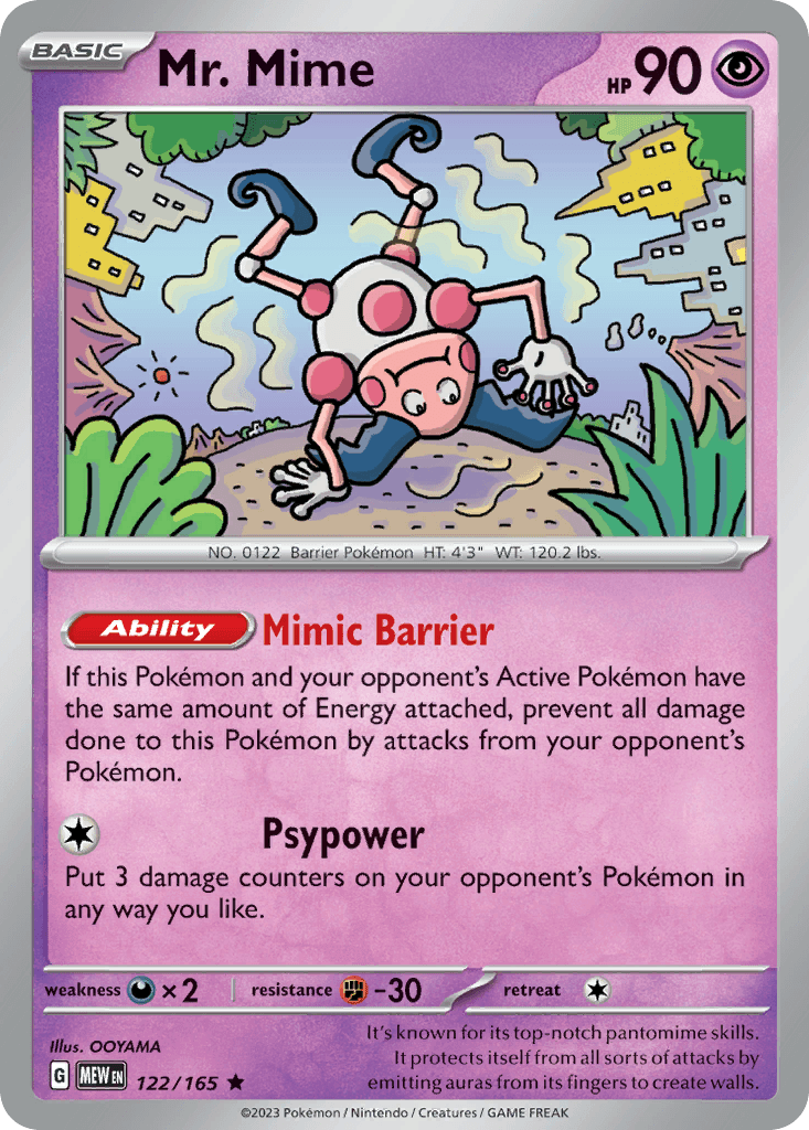 Mr. Mime printed card