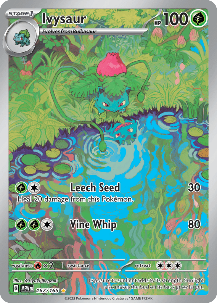 Ivysaur printed card
