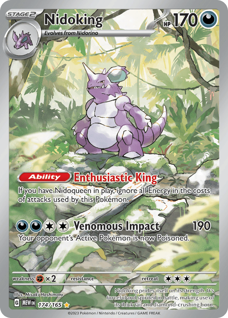 Nidoking printed card