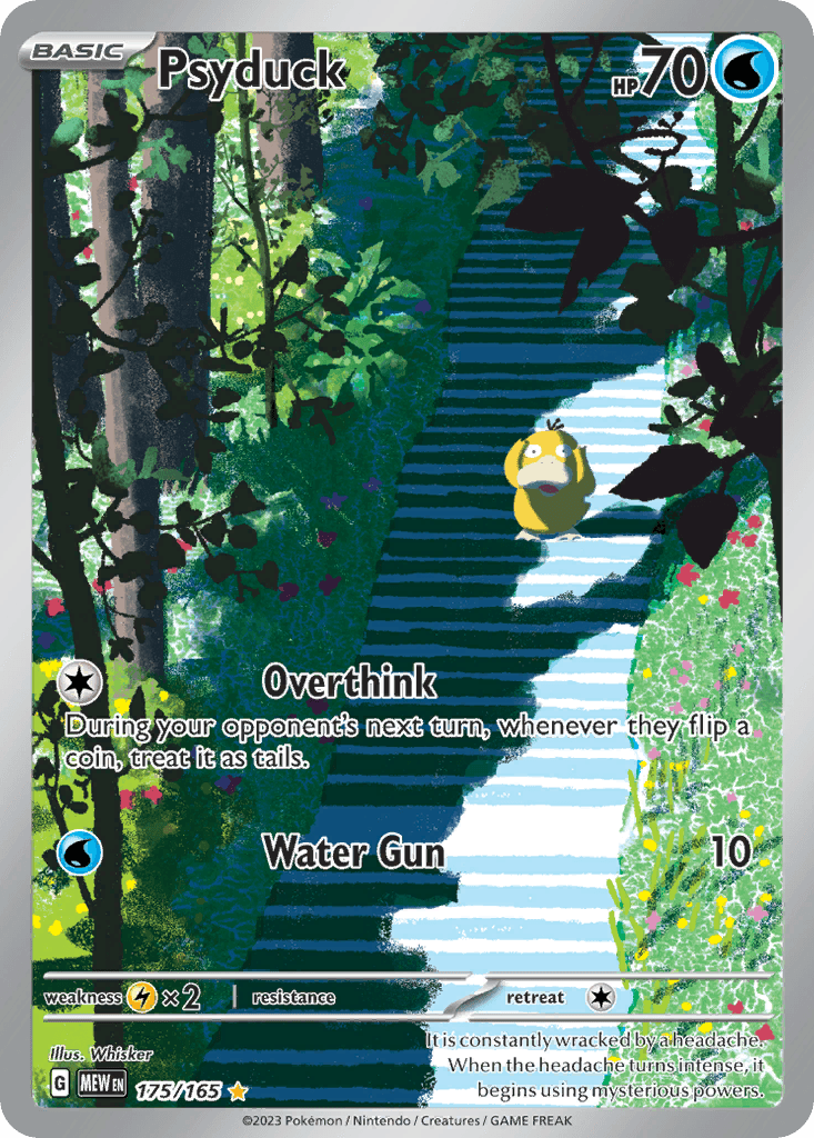 Psyduck printed card