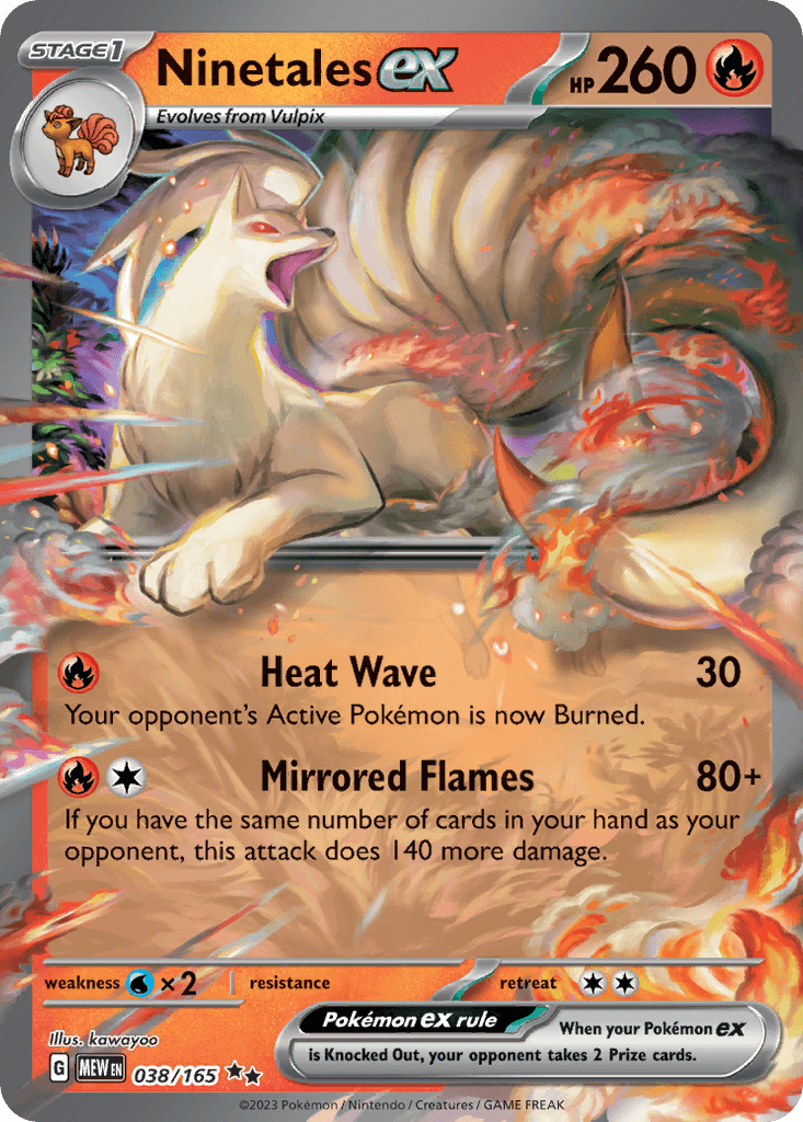 Ninetales ex printed card