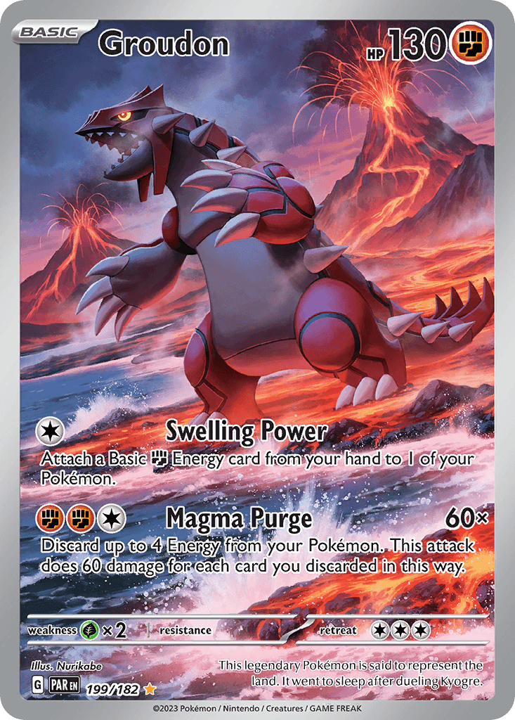 Groudon printed card