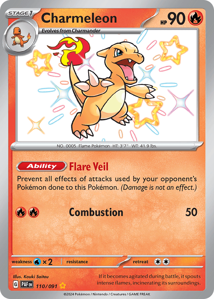Charmeleon printed card