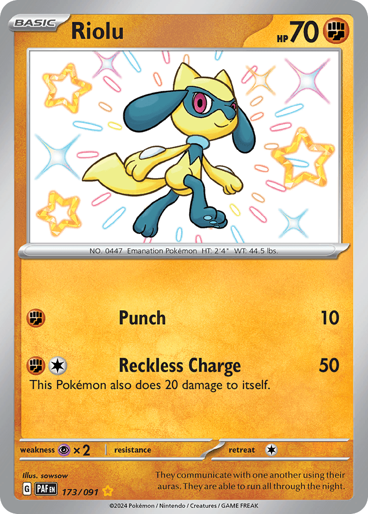 Riolu printed card