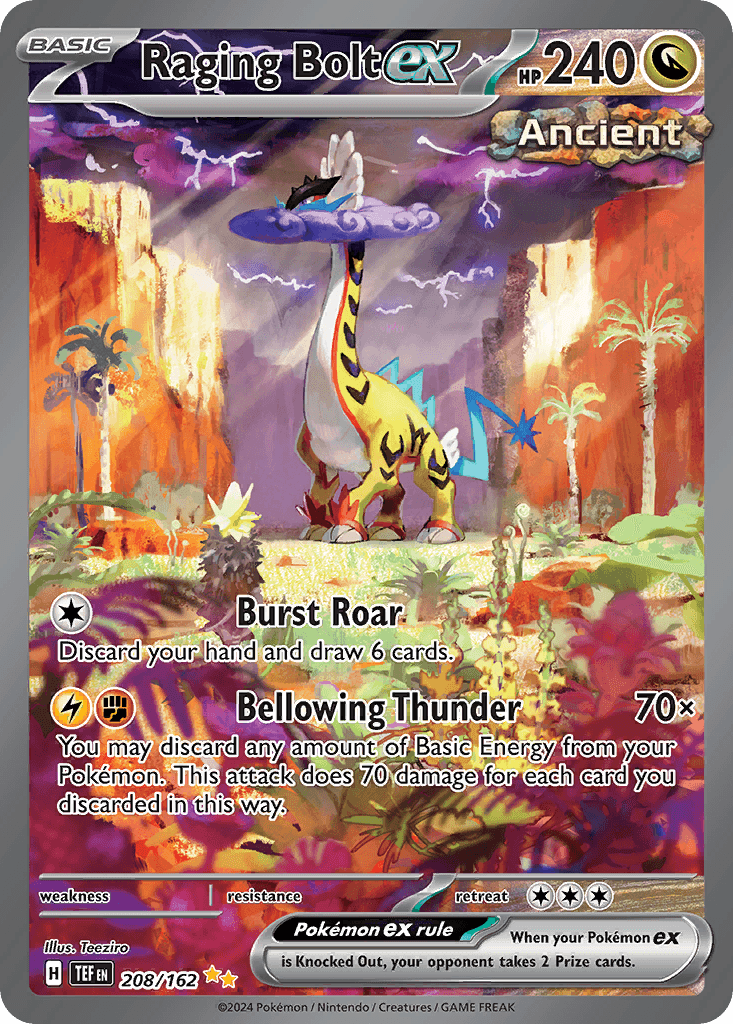 Raging Bolt ex printed card