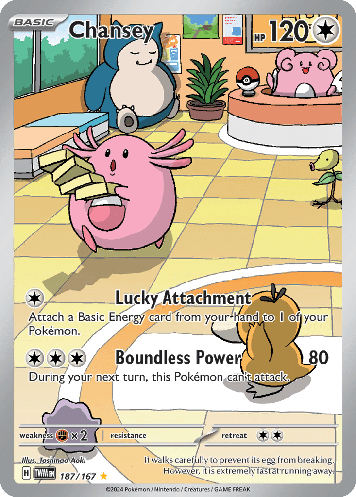 Chansey printed card