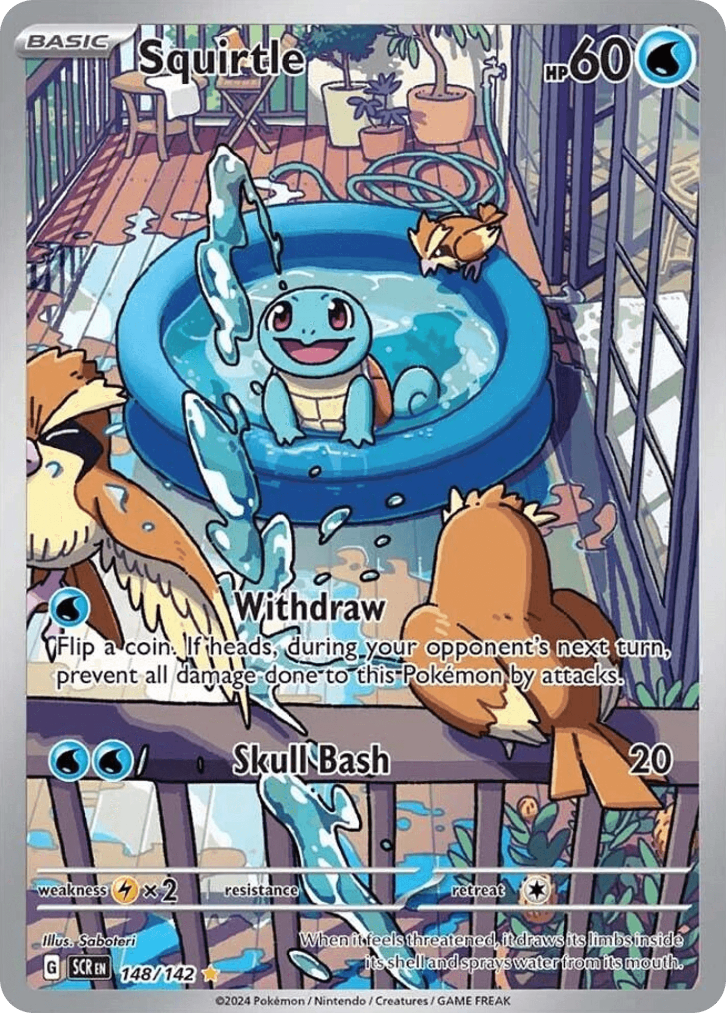 Squirtle printed card