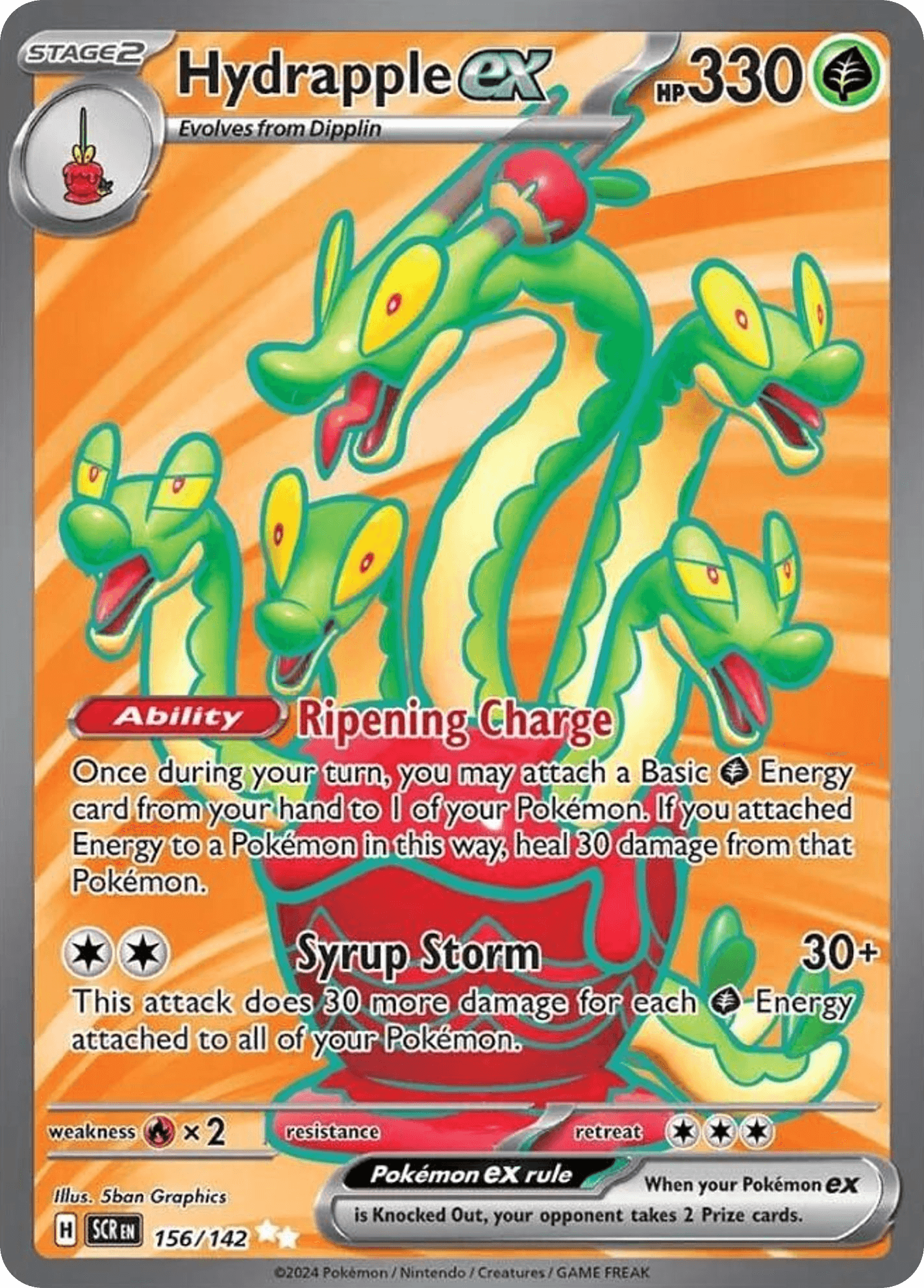 Hydrapple ex printed card