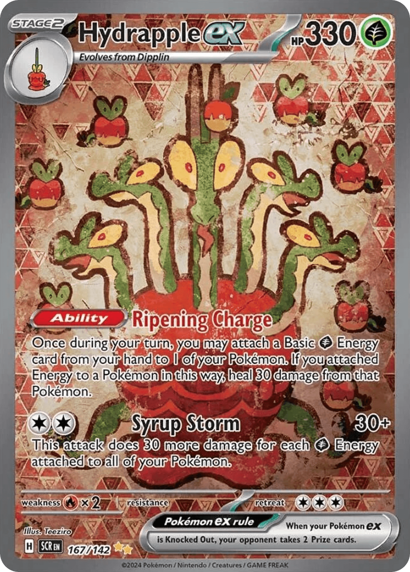 Hydrapple ex printed card