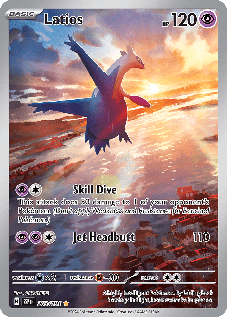 Latios printed card
