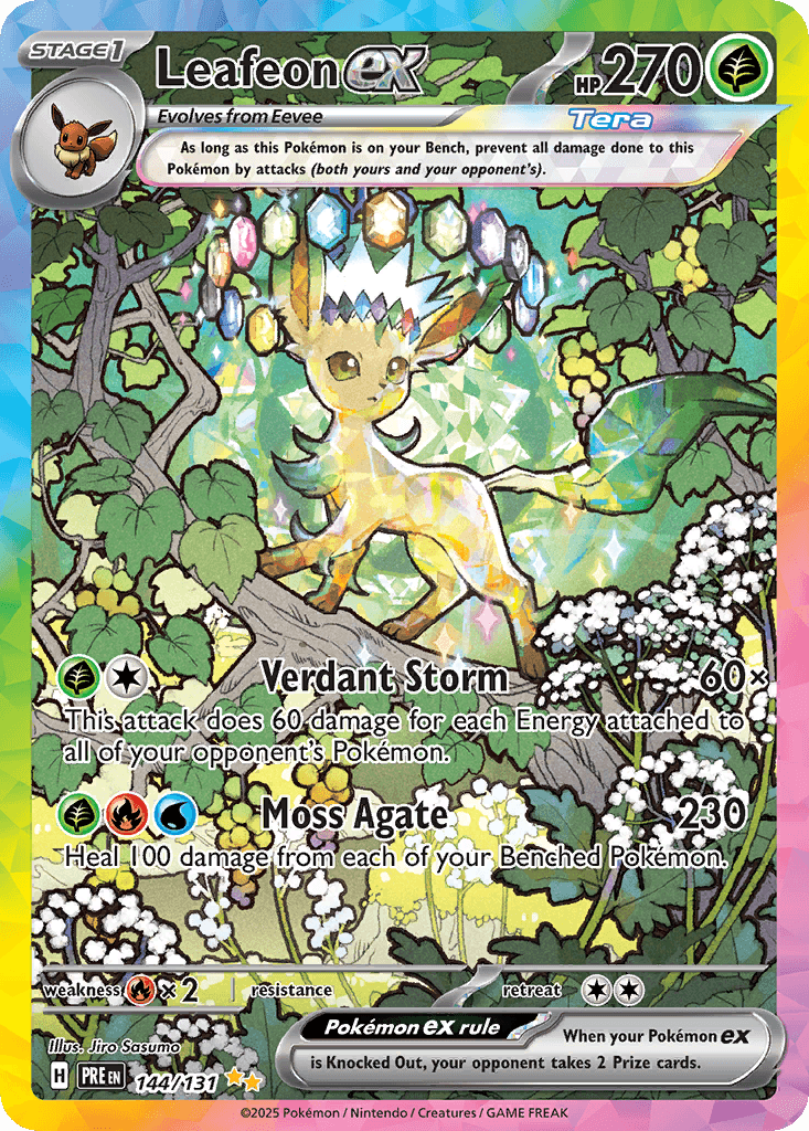 Leafeon ex printed card