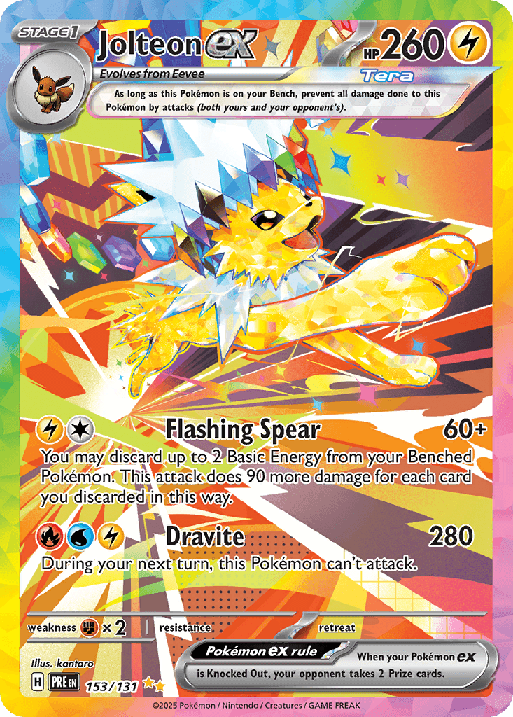 Jolteon ex printed card