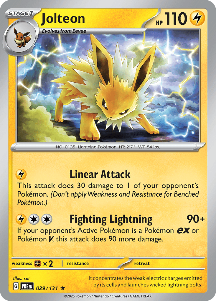 Jolteon printed card
