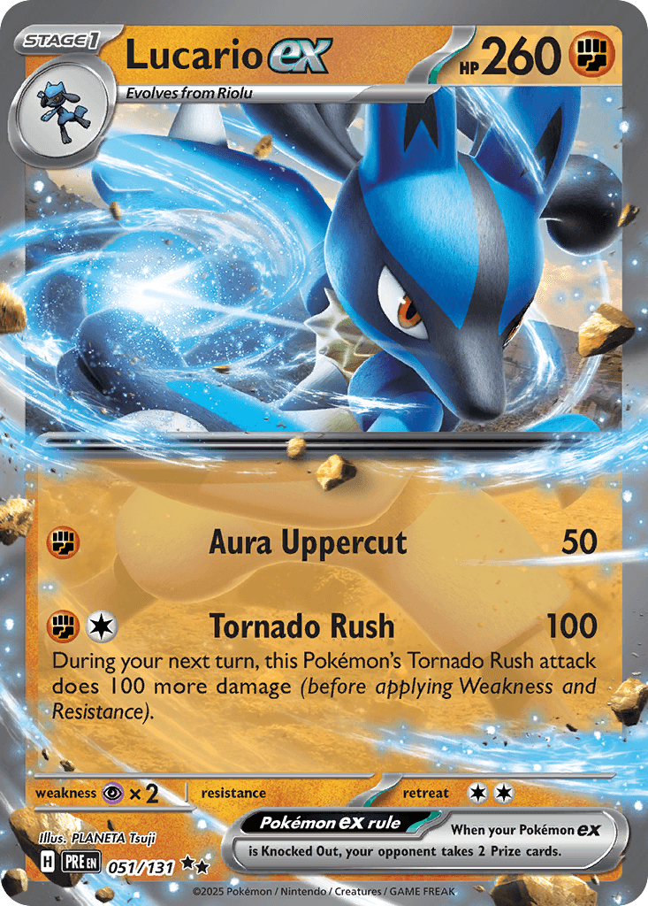 Lucario ex printed card