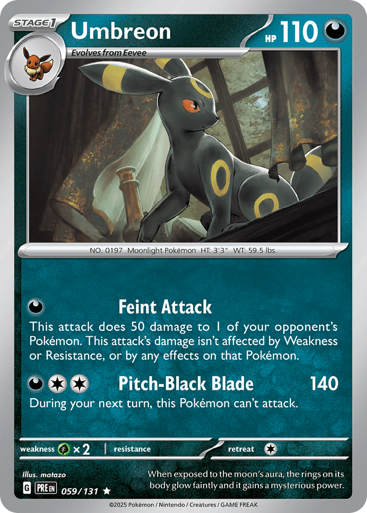 Umbreon printed card