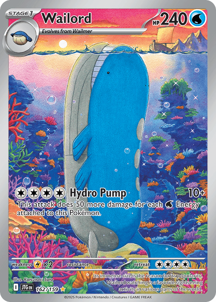 Wailord printed card