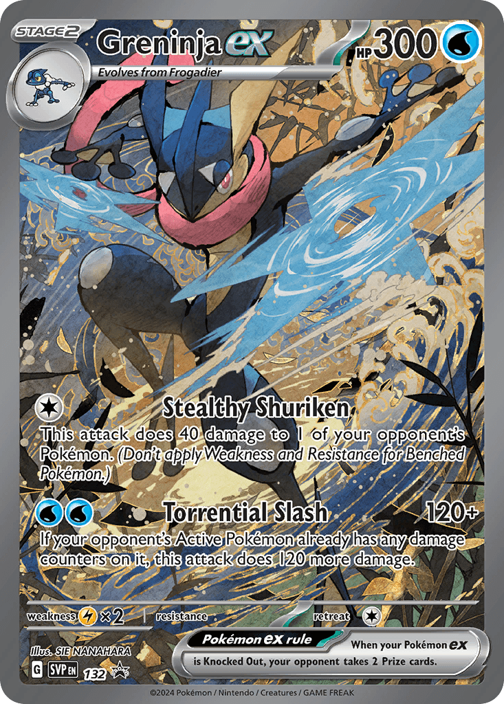 Greninja ex printed card