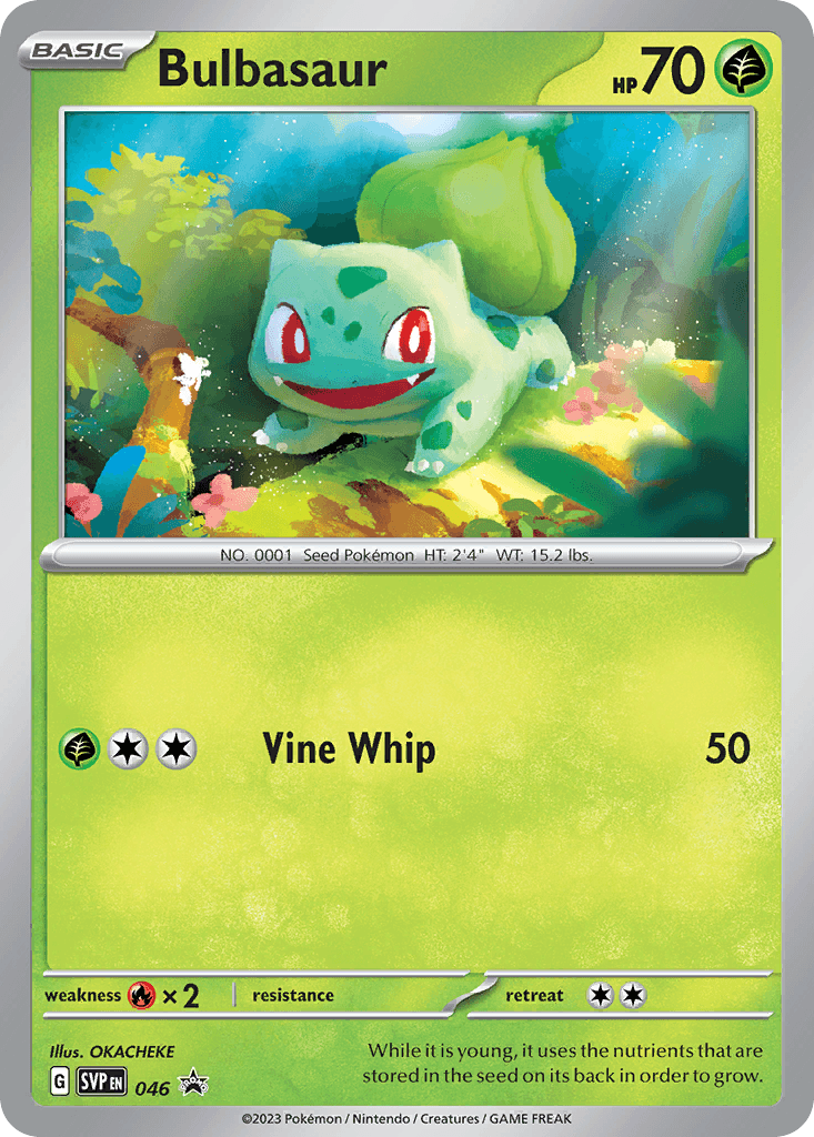 Bulbasaur printed card
