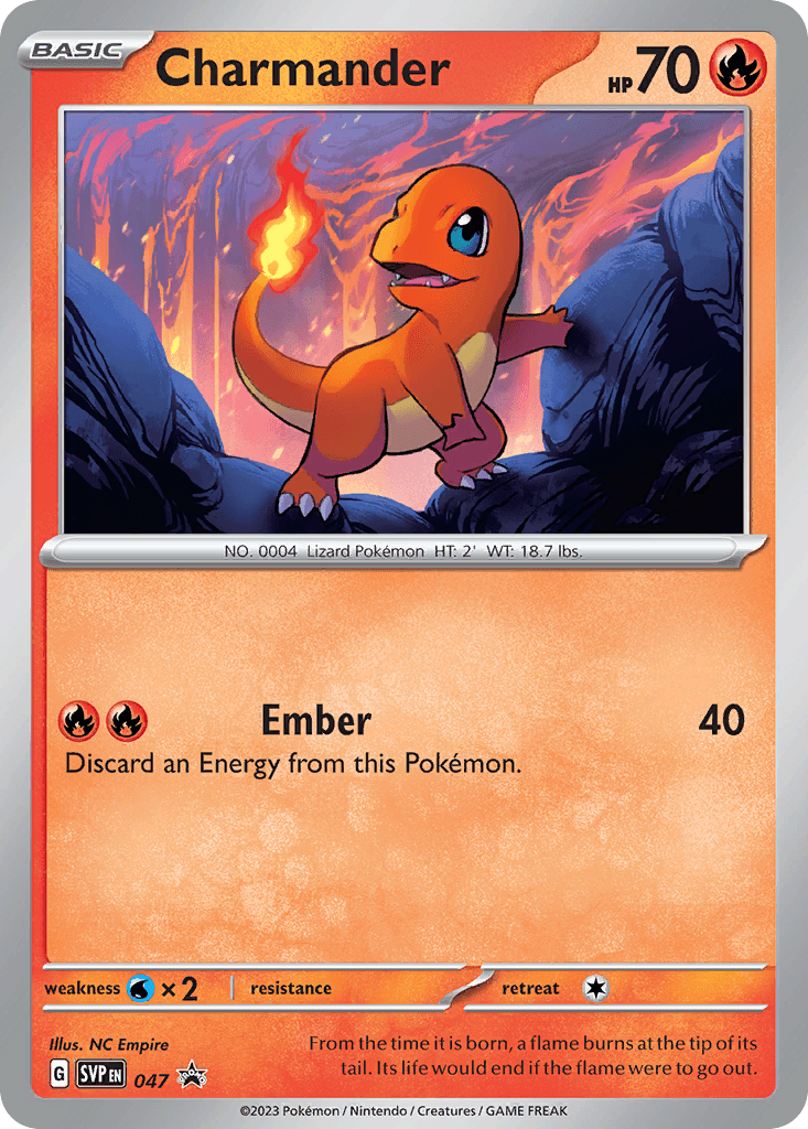 Charmander printed card