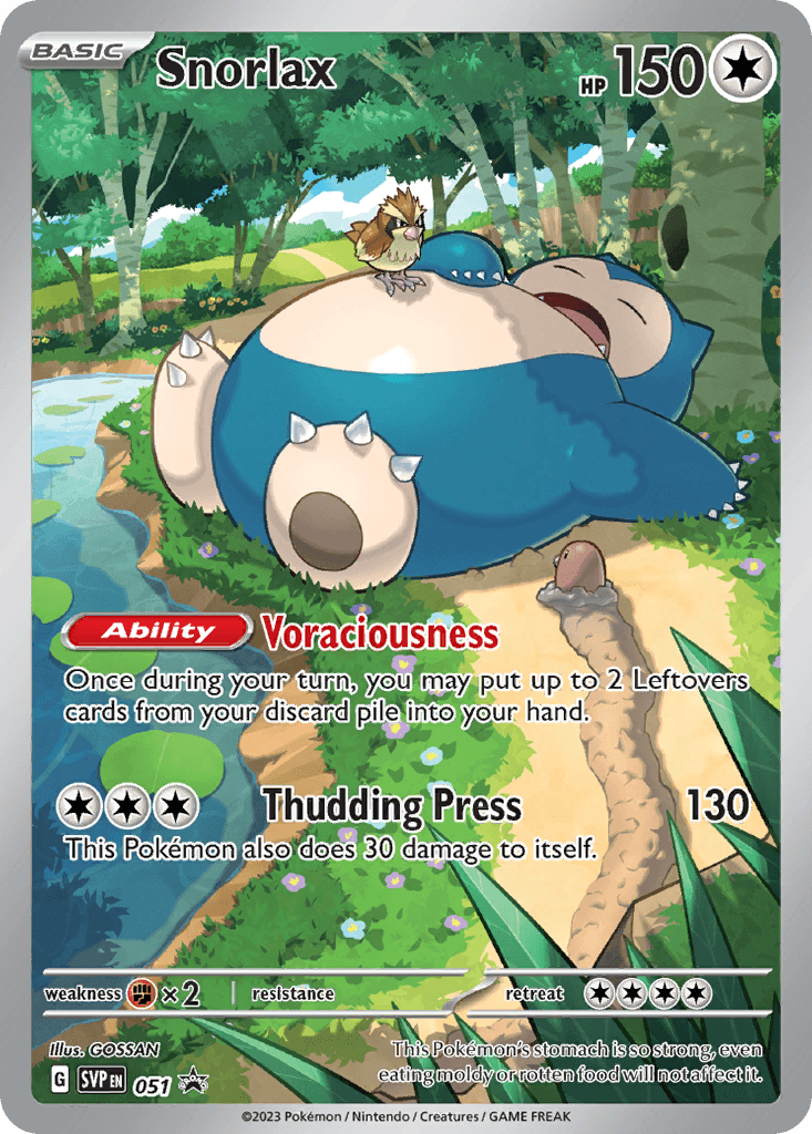 Snorlax printed card