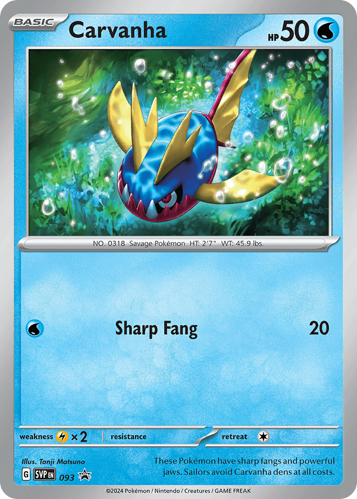 Carvanha printed card
