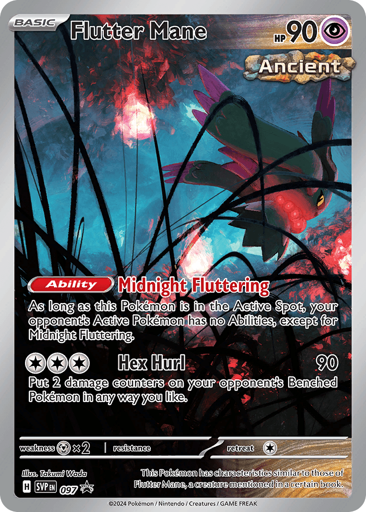 Flutter Mane printed card
