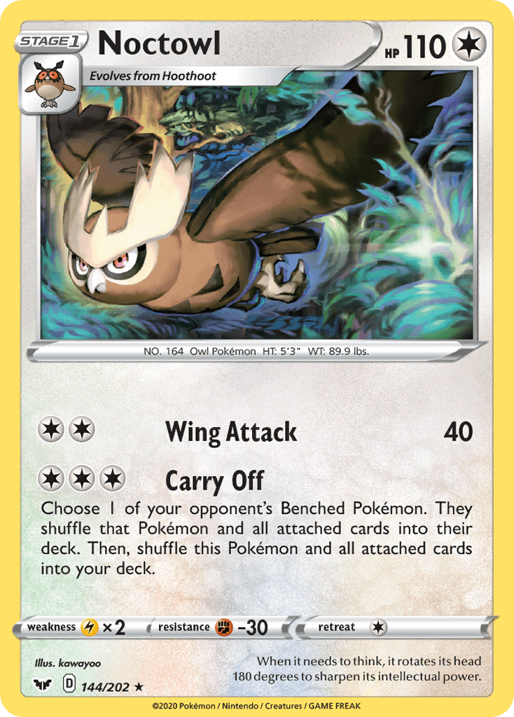 Noctowl printed card