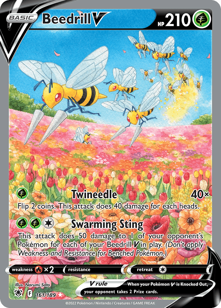 Beedrill V printed card