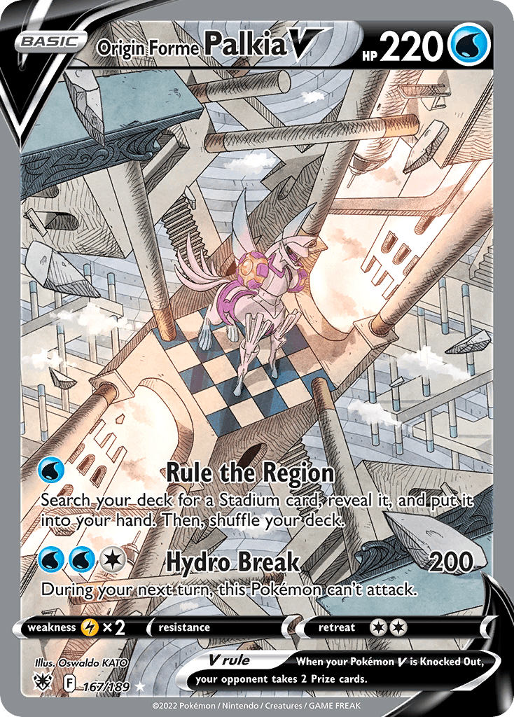Origin Forme Palkia V printed card