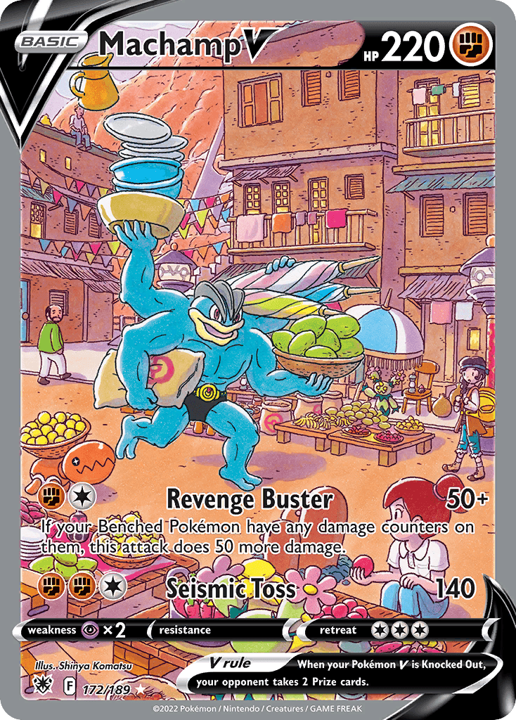 Machamp V printed card