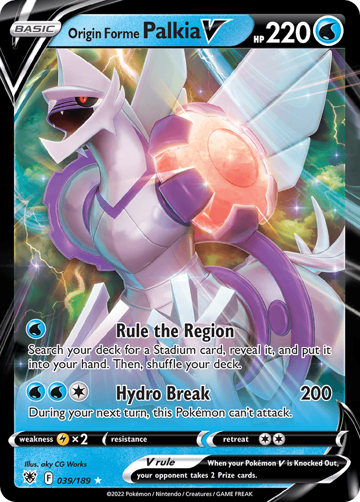Origin Forme Palkia V printed card