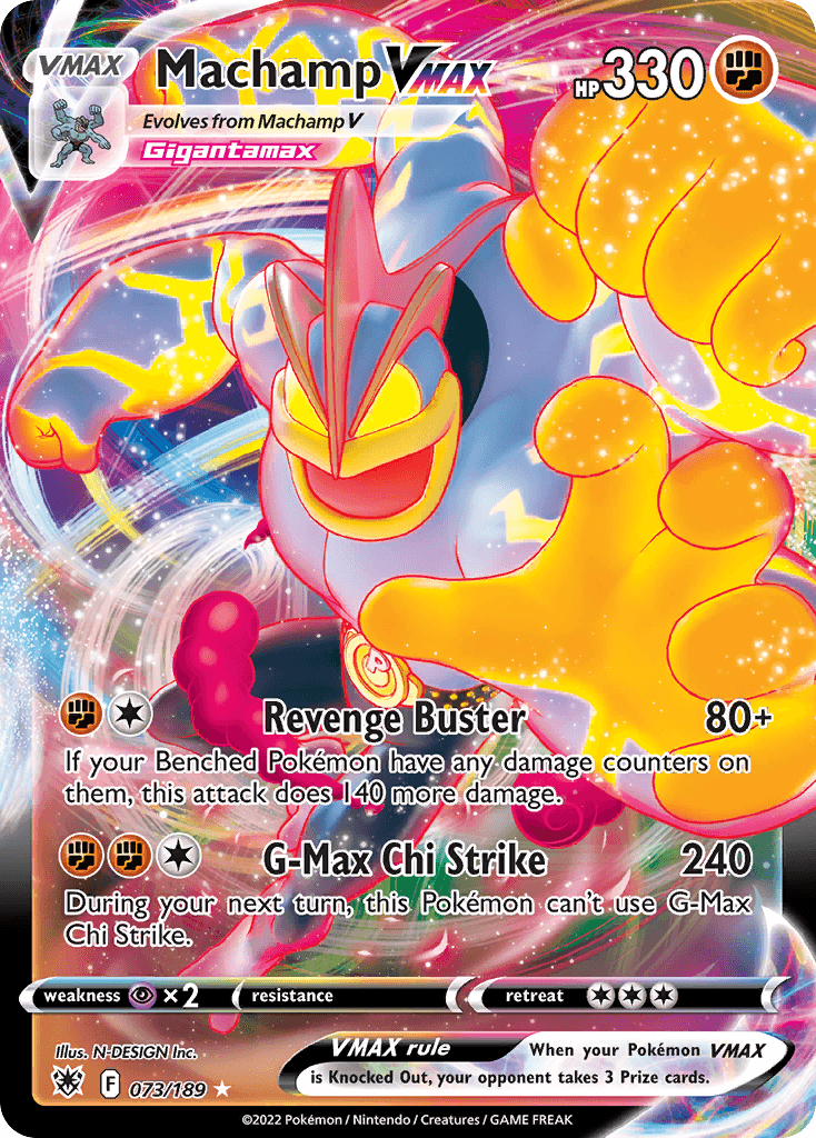 Machamp VMAX printed card