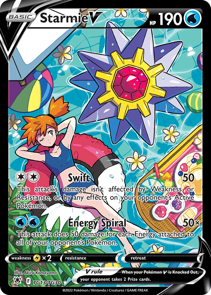 Starmie V printed card