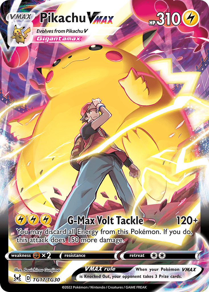 Pikachu VMAX printed card
