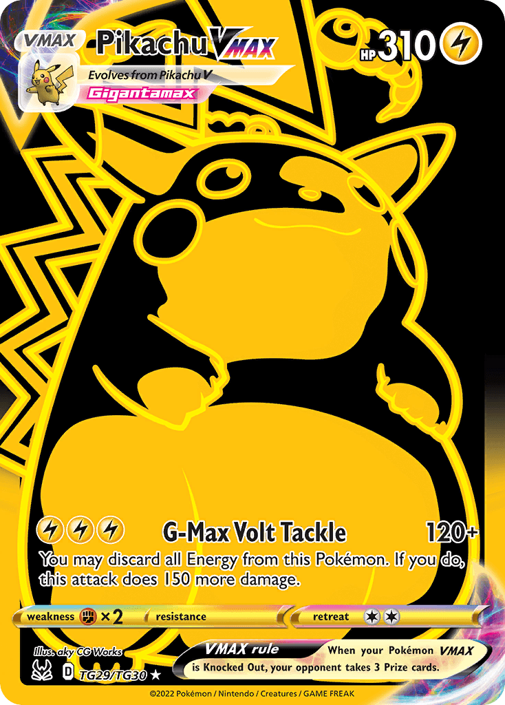 Pikachu VMAX printed card