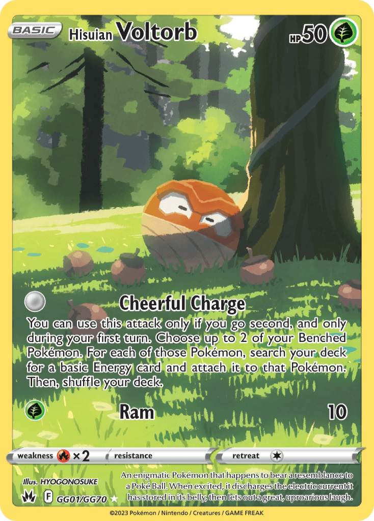 Hisuian Voltorb printed card