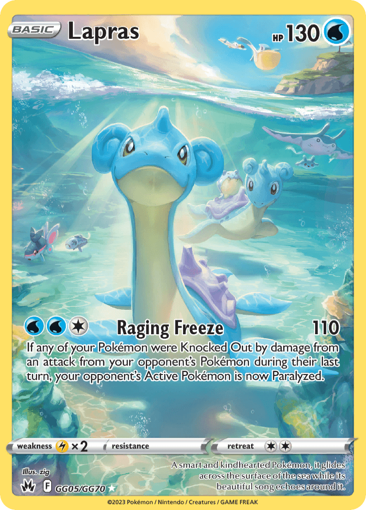 Lapras printed card