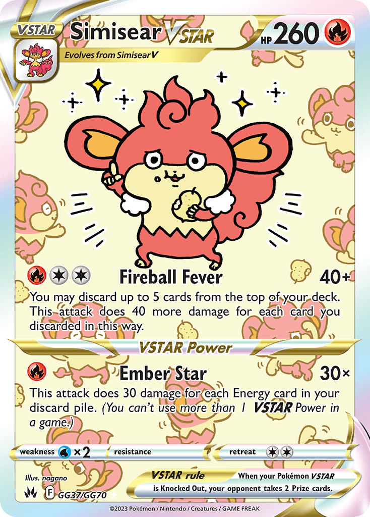 Simisear VSTAR printed card