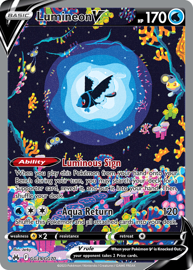 Lumineon V printed card