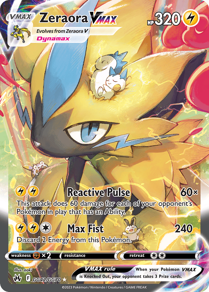 Zeraora VMAX printed card