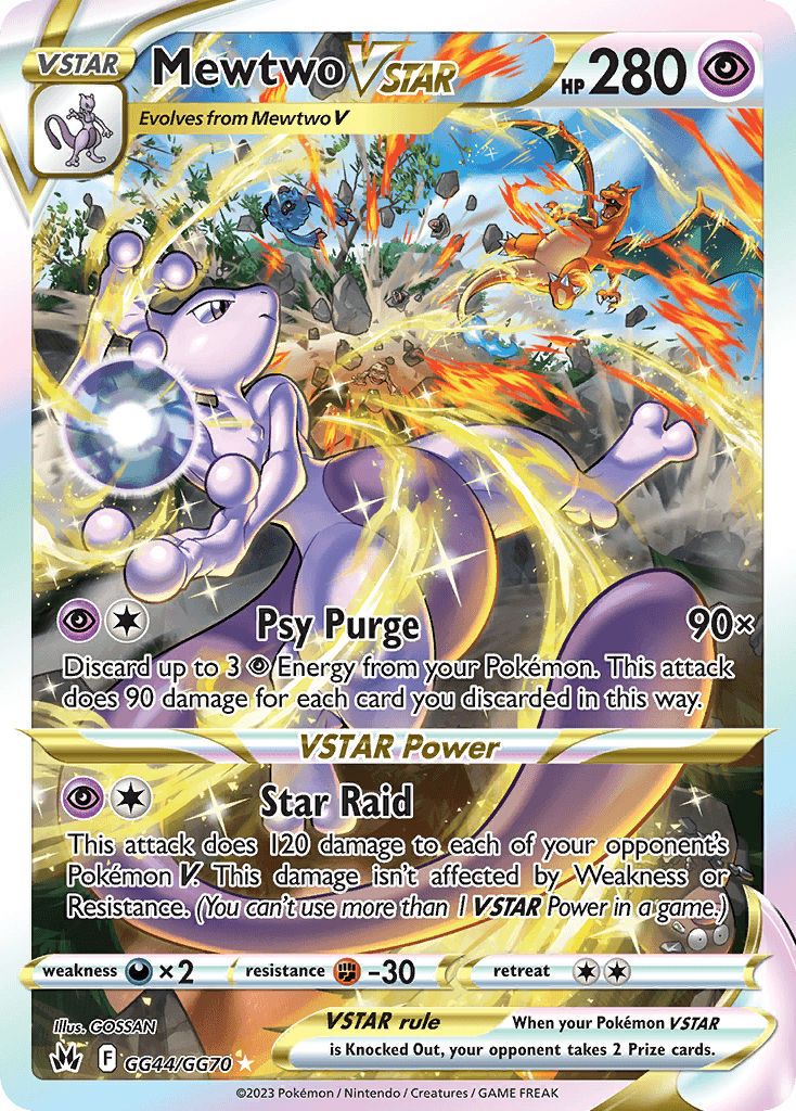 Mewtwo VSTAR printed card