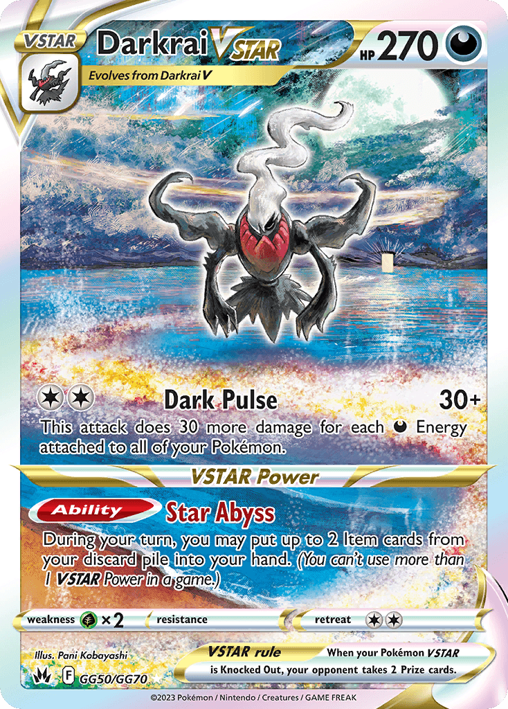 Darkrai VSTAR printed card