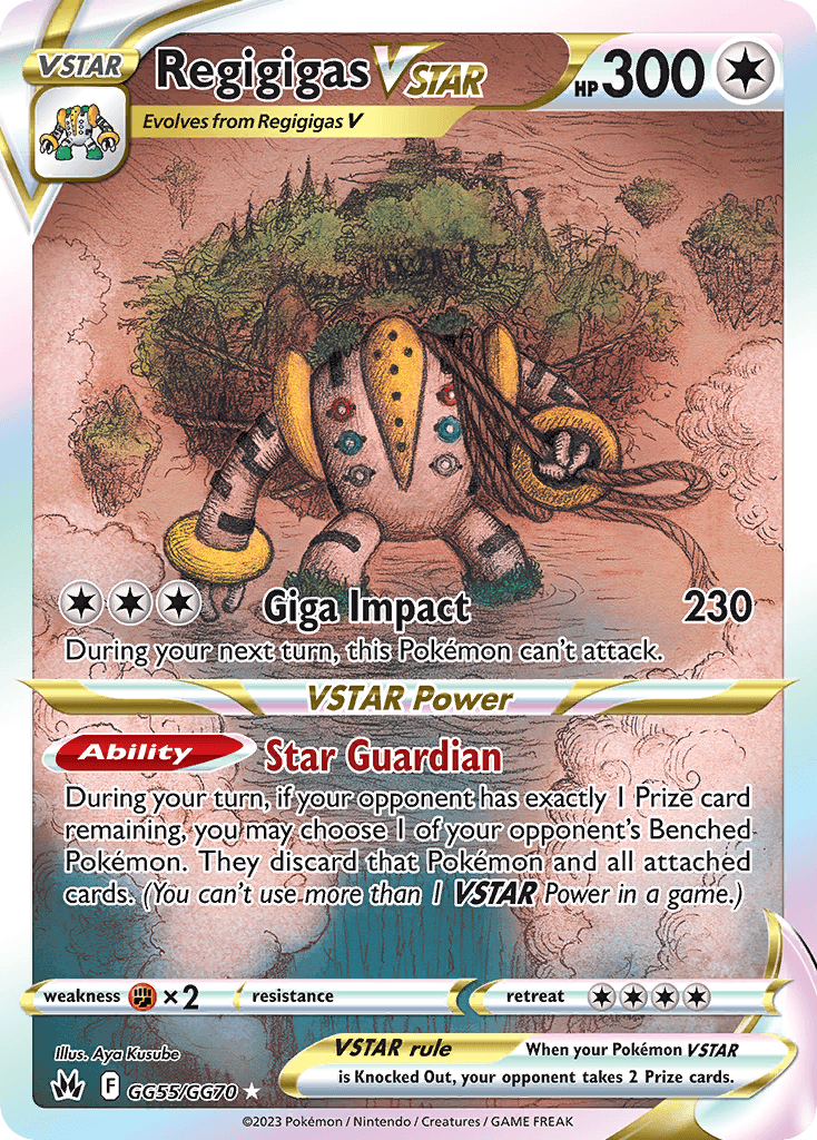 Regigigas VSTAR printed card