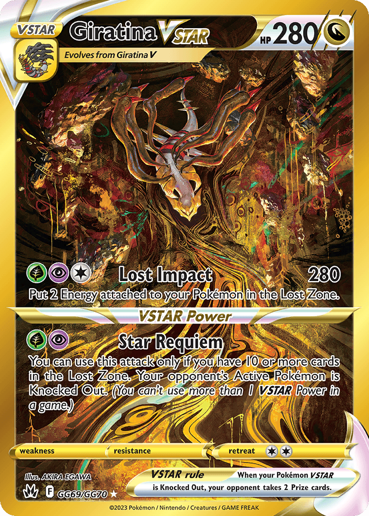 Giratina VSTAR printed card