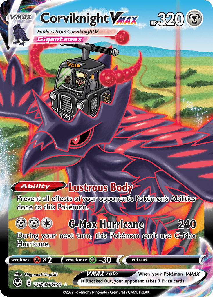 Corviknight VMAX printed card