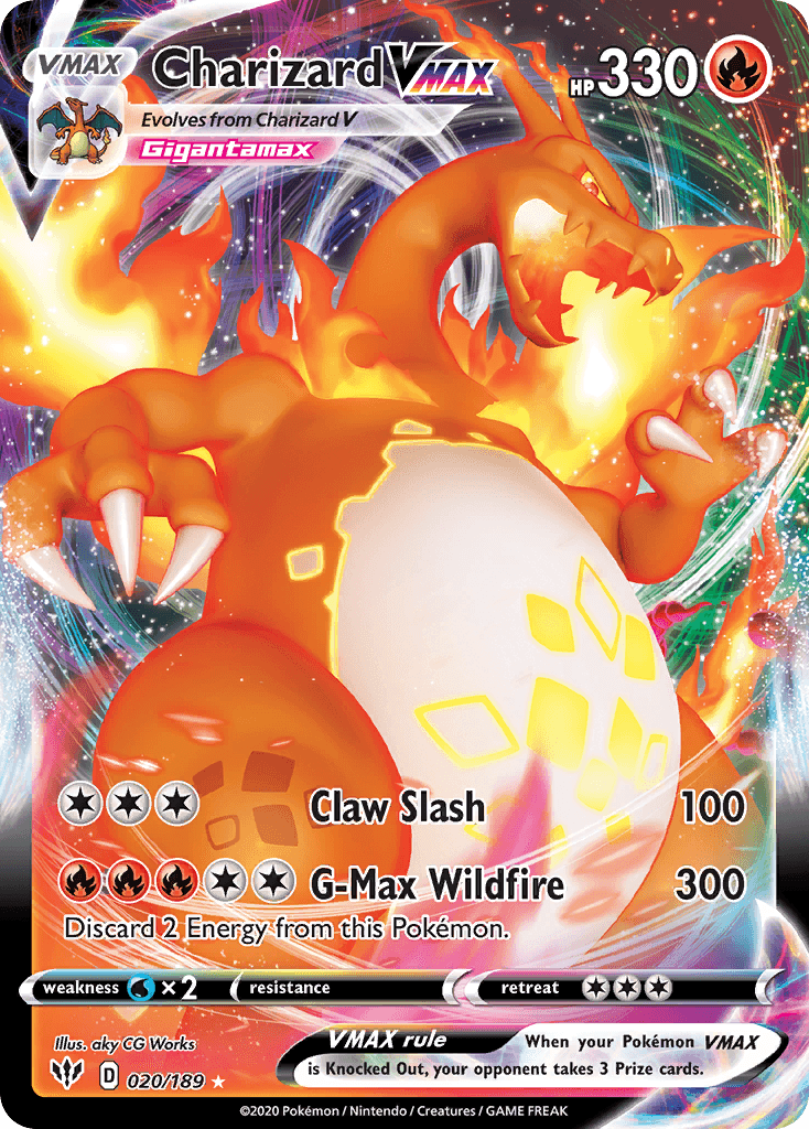 Charizard VMAX printed card