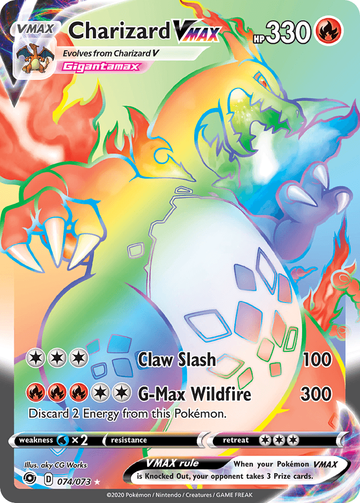 Charizard VMAX printed card